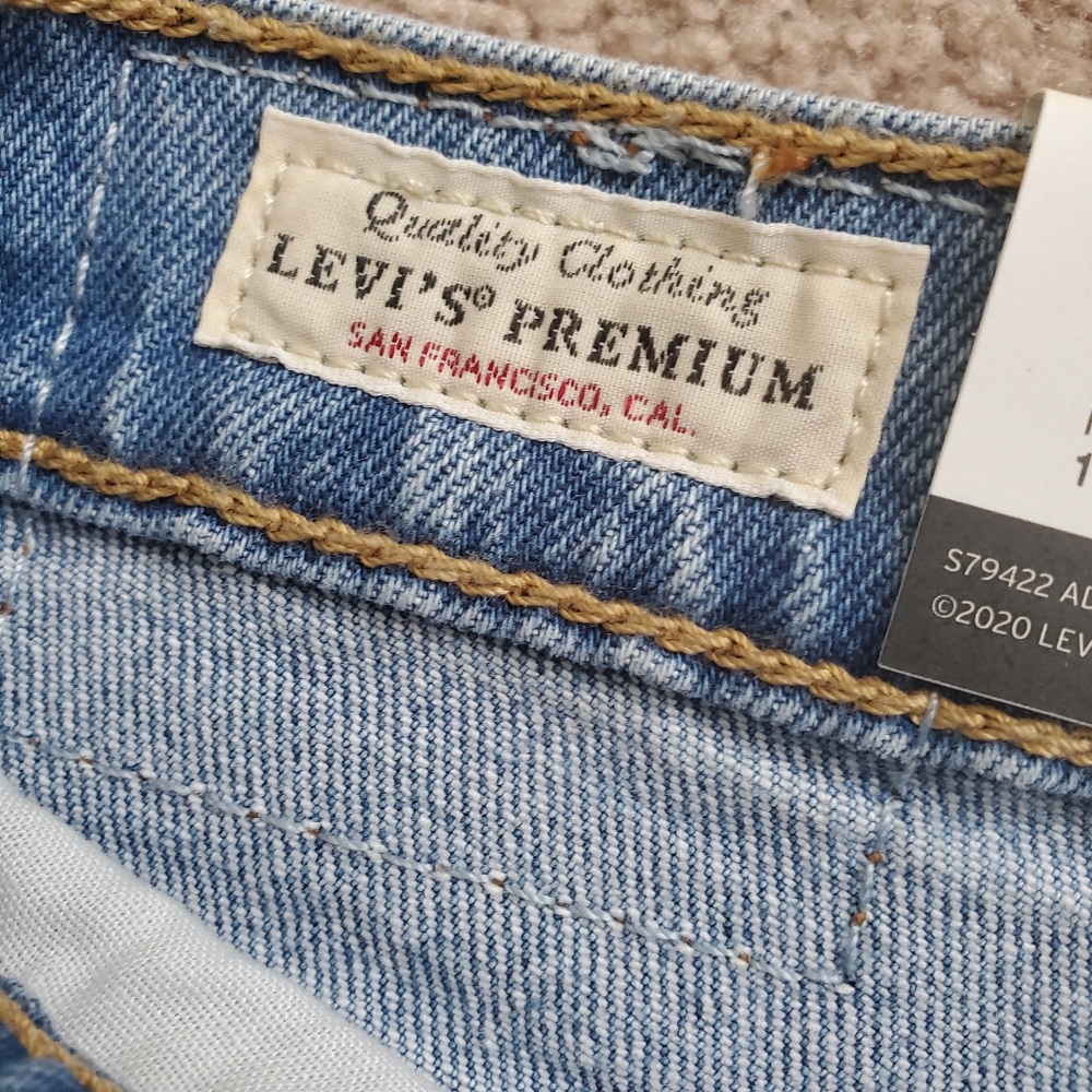 Levi's WEDGIE Premium High Rise Waisted Blue Denim Jeans - Picture 7 of 8